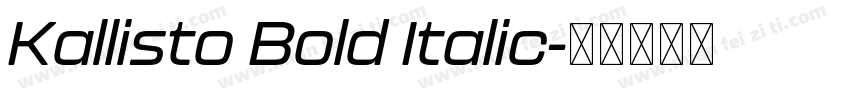 Kallisto Bold Italic字体转换